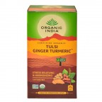 Organic India TULSI GINGER TURMERIC 25 Tea Bags, Stress Relieving & Harmonizing